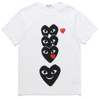 ใหม่ play comme des garcons CDG เสื้อยืดลําลอง แขนสั้น ลายพราง สําหรับผู้ชาย ผู้หญิง