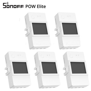 Sonoff POW Elite 16A/20A สวิตช์ไฟอัจฉริยะ หน้าจอ LCD ป้องกันไฟโหลดเกิน ESP32 ชิปทํางานร่วมกับ eWeLink Alexa Google Home