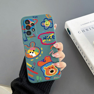 เคสโทรศัพท์มือถือ Tpu ขอบตรง ลายกระต่าย สําหรับ Samsung A13 4G A13 5G A33 5G A73 5G A53 5G A03S