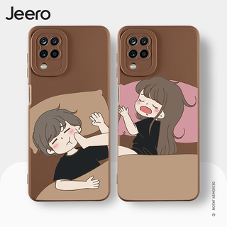 Jeero เคสคู่ เคสซัมซุง คู่รัก ขอบเหลี่ยมกันกระแทกซิลิโคนนุ่มน่ารักตลก เคสโทรศัพท์ SAMSUNG A03 A12 A13 A51 A32 A52 A52S 5G M12 M32 พลัส HFE573