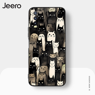 Jeero เคสวีโว่ เคสซิลิโคนนุ่มขอบเหลี่ยมกันกระแทกการ์ตูนน่ารักตลก เคสโทรศัพท์ VIVO Y3S Y11 Y12 Y12S Y15 Y15S Y15A Y17 Y20 Y20S Y21 Y21T Y33S พลัส HFE2399