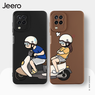 Jeero เคสคู่ เคสซัมซุง คู่รัก ขอบเหลี่ยมกันกระแทกซิลิโคนนุ่มน่ารักตลก เคสโทรศัพท์ SAMSUNG A03 A12 A13 A51 A32 A52 A52S 5G M12 M32 พลัส HFE1211