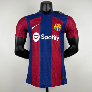 【จัดส่งด่วน 24-48 ชั่วโมง】เครื่องเล่น AAA คุณภาพไทย 23/24 เวอร์ชั่น Barcelona Home S-XXL