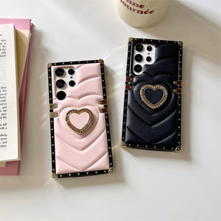 เคสโทรศัพท์มือถือ ทรงสี่เหลี่ยม ลายหัวใจ สามมิติ สําหรับ Samsung Galaxy S23 ultra S22 ultra S21 ultra S23+ S22+ S21+ S21FE S20FE note20 ultra note10+ A34 A73 A72 A52S A53 A33 A14 A13 A12