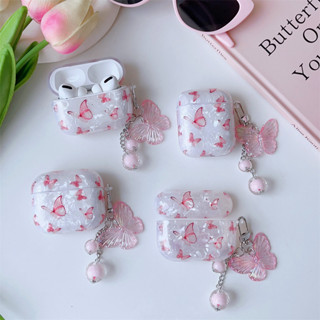 เคสหูฟัง ลายผีเสื้อ สําหรับ Apple AirPods Pro2 Pro AirPods 1 2 AirPods 3