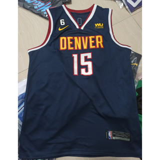 ใหม่ เสื้อกีฬา NBA Denver Nuggets ฤดูกาล 2023 สําหรับผู้ชาย #เสื้อกีฬาบาสเก็ตบอล ปักลาย Nikola Jokic สีดํา 15 ชิ้น