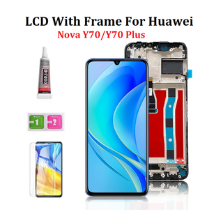 อะไหล่หน้าจอสัมผัส LCD พร้อมกรอบ สําหรับ Huawei NOVA Y70 Y70 Plus