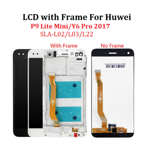 อะไหล่หน้าจอสัมผัส LCD พร้อมกรอบ สําหรับ Huawei Y6 Pro 2017 P9 Lite Mini