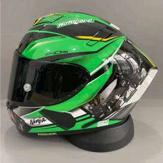 SHOEI X14 Green Kawasaki Helmet Motorcycle Riding Anti Drop Helmet Size M-XXL