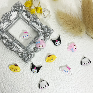 SANRIO อุปกรณ์ตกแต่งเล็บ เรซิน ลายการ์ตูนสุนัข Kuromi Melody Pudding Dog 3D DIY 50 ชิ้น