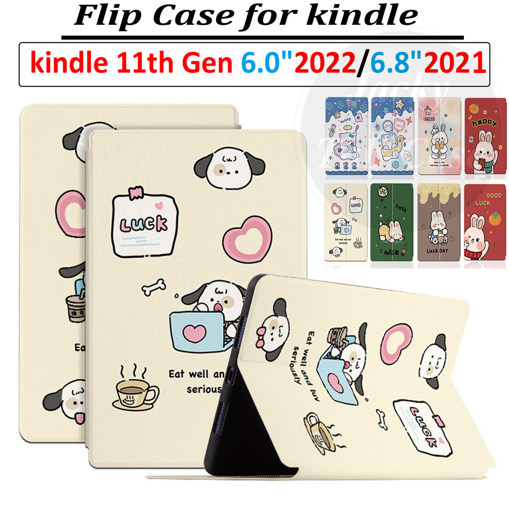 สําหรับall-new Basic kindle 11th Generation 2022 2024 E-book 6 "C2V2L3 แฟชั่นน่ารักการ์ตูนกรณี 2021 