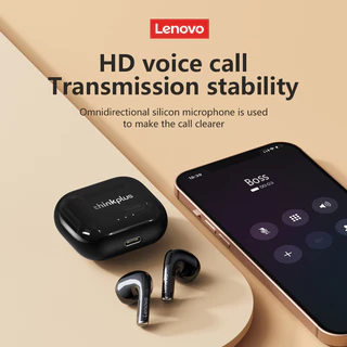 Lenovo หูฟัง LP40 Plus LP40 II หูฟังบลูทูธไร้สายที่แท้จริงหูฟัง HD สเตอริโอ Latency ต่ํากีฬาสําหรับเล่นเกมพร้อมไมโครโฟนบลูทูธ 5.3