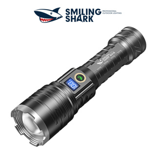 SmilingShark SD5500 ไฟฉาย LED M80 10000 Lumens สว่างมาก พร้อมจอแสดงผล 26650 ชาร์จ USB กันน้ํา สําหรับตั้งแคมป์ เดินป่า กลางแจ้ง