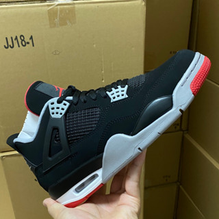 【LJR Batch】air JORDAN 4 OG Bred aj4 รองเท้าบาสเก็ตบอล สไตล์คลาสสิก คุณภาพสูง