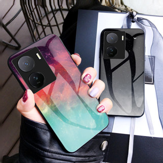 Iqoo 11 Z7 Z7X 5G หรูหรา กันกระแทก เคสกระจก Starry Colorful กระจกนิรภัย นิ่ม ซิลิโคน กรอบโทรศัพท์ ฝาหลัง เคส