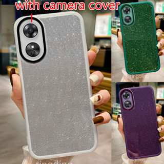 เคสโทรศัพท์มือถือ พร้อมตัวป้องกันกล้อง ประดับกลิตเตอร์ สําหรับ oppo a17 a17k reno 8t 5g reno 8t 4g a78 5g