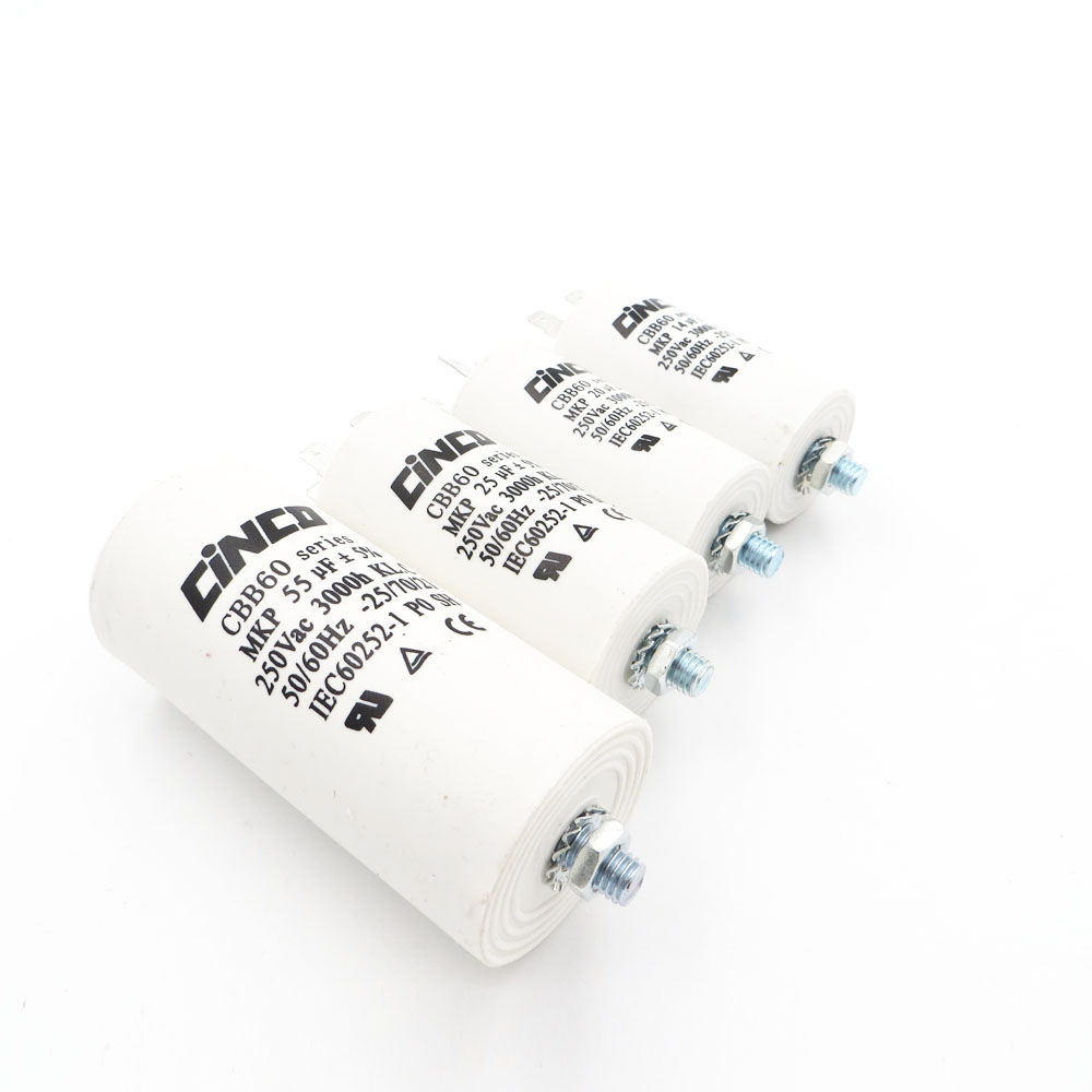 2PCS 220V 250Vac มอเตอร์ Run Capacitor 5 6 7 8 9 10 12 14 15 16 18 20 25 30 35 40 45 50 60 uF Mfd mf