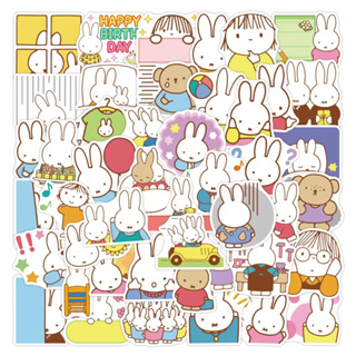 【50 ชิ้น】 Miffy Stickers สติกเกอร์ ขนาดใหญ่ กระต่าย สติกเกอร์การ์ตูนน่ารัก สติกเกอร์โทรศัพท์ แล็ปท็อป สติกเกอร์กันน้ํา