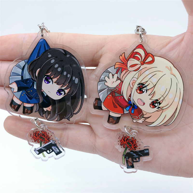 พวงกุญแจอะคริลิค จี้การ์ตูนอนิเมะ Lycoris Recoil Chisato Nishikigi Takina Inoue เหมาะกับของขวัญคริสต์มาส