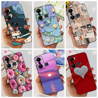 เคสโทรศัพท์มือถือ ซิลิโคนนิ่ม ผิวด้าน ลายนักบินอวกาศ สีดํา สําหรับ Infinix Hot 20 Play 2023 Hot20 Play X6825