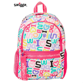 Smiggle กระเป๋าเป้สะพายหลัง กระเป๋านักเรียน สไตล์คลาสสิก สําหรับเด็กประถม