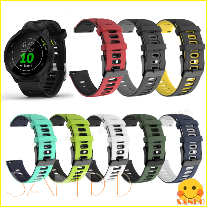 สาย Garmin Forerunner 55/245/645 เพลงสมาร์ทนาฬิกาสายซิลิโคนอ่อนนุ่มสมาร์ทวอทช์เปลี่ยนสายรัดข้อมือวงอุปกรณ์เสริม สาย Garmin Forerunner 55/245/645