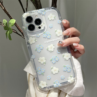 MFD Cute Floral Phone Case For iPhone 14 14plus 14pro 14promax 11 12 13promax Shockproof air cushion protects soft case Elegant style Floral printing pattern 4 Colors