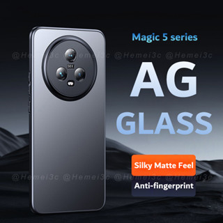 สําหรับ Honor Magic 5 Pro เคสแข็ง เคลือบด้าน กระจกนิรภัย ด้านหลัง เคสโทรศัพท์