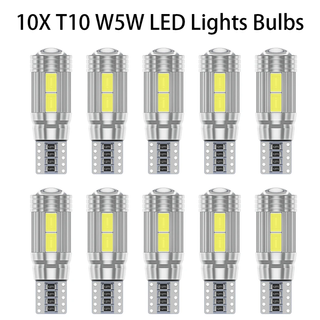 หลอดไฟ T10 W5W LED Bulb 5630 8SMD 194 168 Canbus No Error 12V 6000K สําหรับติดป้ายทะเบียนรถยนต์ 10 ชิ้น