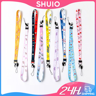 Shuio สายคล้องโทรศัพท์มือถือ ลายการ์ตูนน่ารัก พร้อมจี้ห้อยบัตรประจําตัวนักเรียน