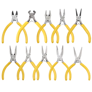 Multi-Functional สีเหลืองเข็มรอบจมูกเครื่องประดับคีมปฏิบัติเครื่องประดับ Handmade เครื่องมือเครื่องประดับคีมมือและอุปกรณ์ Kit