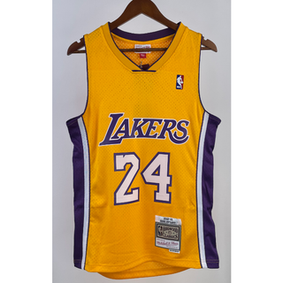 hot pressed nba Los Angeles Lakers No. 24 Kobe Bryant retro yellow V basketball jersey