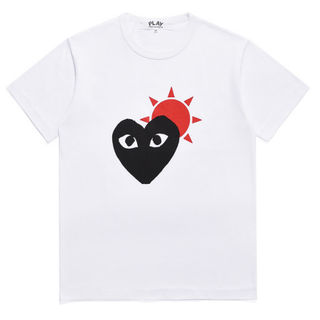 play comme des garcons CDGผ้าฝ้ายแท้แฟชั่นเสื้อยืดแขนสั้นลำลองสำหรับบุรุษและสตรีลายพรางใหม่