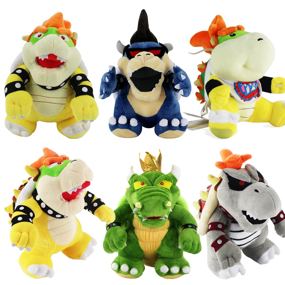 9 สไตล์ 15-30 ซม.เกม Super Bros Bowser Koopa Fire Dragon Dark Blue Devil King สีเขียว Bowser King Kawaii ของเล่นตุ๊กตาตุ๊กตานุ่มยัดไส้สําหรับเด็กคริสต์มาสของขวัญ