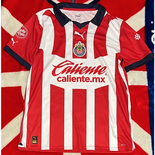 เสื้อเชิ้ต ลายทีมชาติฟุตบอล Chivas Guadalajara 2023_24 ชุดเหย้า สีแดง สําหรับผู้ชาย