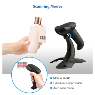 เครื่องยิงบาร์โค้ด 1D 2D QR Code เครื่องสแกนบาร์โค้ดไร้สาย laser บาร์โค้ด สแกนเนอร์ Wireless Bluetooth Barcode Scanner Reader