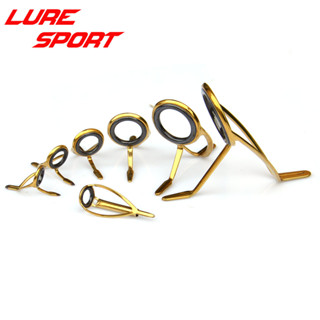 Luresport ชุดไกด์กรอบทอง KW30 MN10 อุปกรณ์เสริม สําหรับซ่อมแซมคันเบ็ดตกปลา DIY 7 ชิ้น