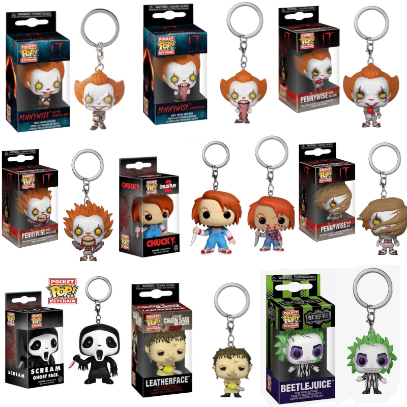 Funko Pop Pocket Keychain: Horror It - Pennywise Scream Ghost Face Chucky Ghostface Movie Model Doll