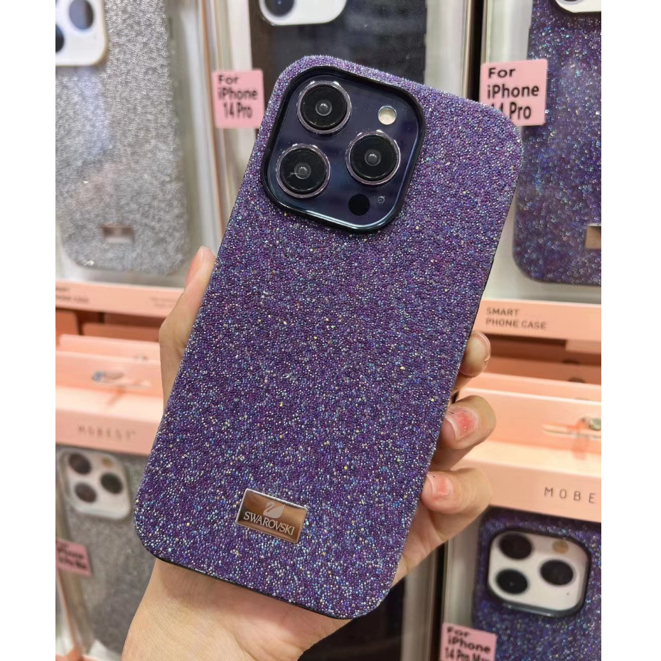 แบรนด์หรูglitterเพชรสําหรับiphone 15 12 13 14 Pro Max 14 PlusปลอกBling Rhinestonesซิลิโคนอ่อนนุ่มกันกระแทกปกหลัง