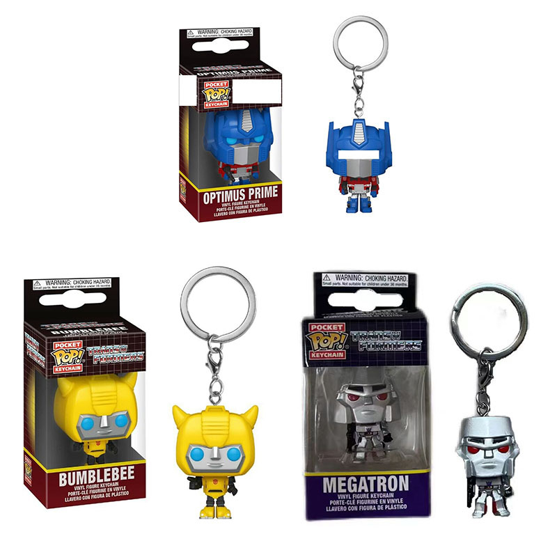 Funko pop Transformers Optimus Prime Bumblebee Megatron พวงกุญแจจี้รถ