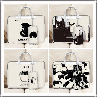 ⭐️With Power Pack ⭐️PU Waterproof Computer bag Cartoon Cat laptop bag 12 13 14 15 15.6 17.3 inch