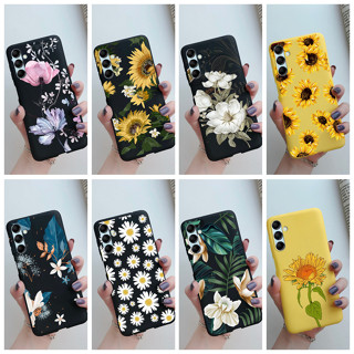 เคสโทรศัพท์มือถือ ซิลิโคนนิ่ม เนื้อแมตต์ ลายดอกไม้ สีแคนดี้ สําหรับ Samsung Galaxy M14 M54 A24 A24 M 14 M 54