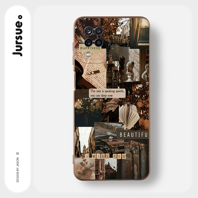 JURSUE เคสซัมซุง เคสซิลิโคนนุ่มขอบเหลี่ยมกันกระแทกน่ารักตลก เคสโทรศัพท์ SAMSUNG A03 A12 A13 A51 A32 A52 A52S 5G M12 M32 พลัส Y3510