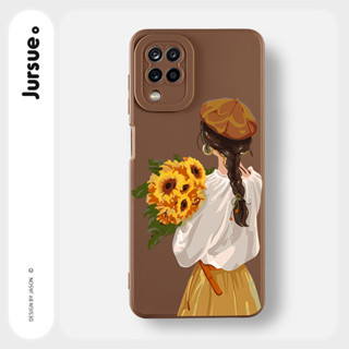 JURSUE เคสซัมซุง เคสซิลิโคนนุ่มขอบเหลี่ยมกันกระแทกการ์ตูนน่ารักตลก เคสโทรศัพท์ SAMSUNG A03 A12 A13 A51 A32 A52 A52S 5G M12 M32 พลัส Y3508