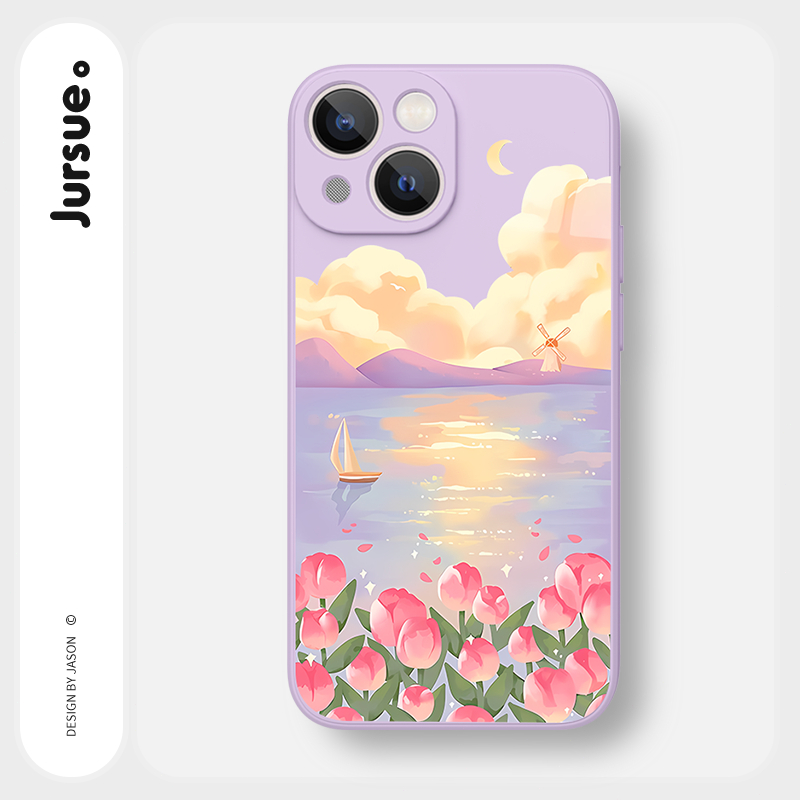 JURSUE เคสไอโฟน เคสซิลิโคนนุ่มกันกระแทกน่ารักตลก เคสโทรศัพท์ Compatible for iPhone 16 15 14 13 12 11 Pro Max SE 2020 X XR XS 8 7 Plus พลัส Y3526