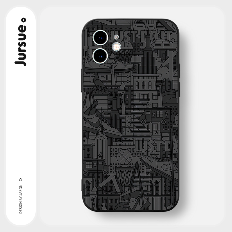 JURSUE เคสไอโฟน เคสซิลิโคนนุ่มกันกระแทกน่ารักตลก เคสโทรศัพท์ Compatible for iPhone 16 15 14 13 12 11 Pro Max SE 2020 X XR XS 8 7 Plus พลัส Y3363