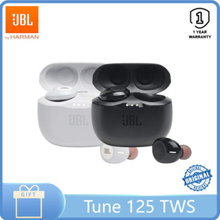 Jbl Tune 125 TWS หูฟังอินเอียร์ บลูทูธ ไร้สาย เสียงเบสหนัก ใช้งานได้นานถึง 32 ชั่วโมง พร้อมเคสชาร์จ