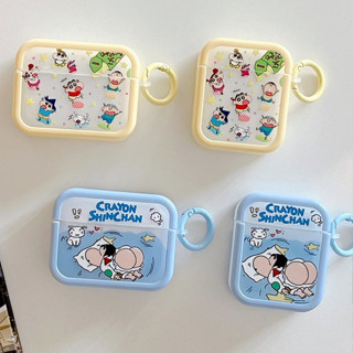 เคสหูฟังบลูทูธไร้สาย Tpu นิ่ม กันตก ลายการ์ตูนชินจัง สีน้ําตาล สําหรับ AirPods 1 2 pro 3 2021 gen3 pro 2 2022