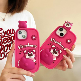 Cute Bear iPhone 11 11 Pro Max 12 12 Pro 13 13 Pro Max 14 14 Pro Max Case Pop it Up Soft TPU Silicon Full Protection Shockproof Cellphone Cover Cartoon