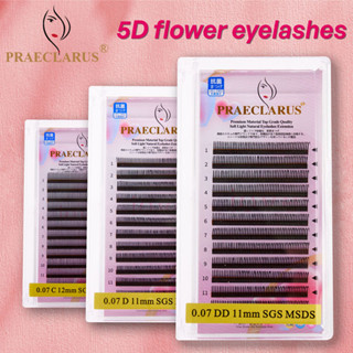 Praeclarus Wet look eyelashes 5D Flora Eyelash  Thickness  0.07mm ขนตาเวทลุค Wet look Sunflower eyelash extension 5D Flower Volume Eyelashes Premium Materials Natural Soft Wet look Lashes